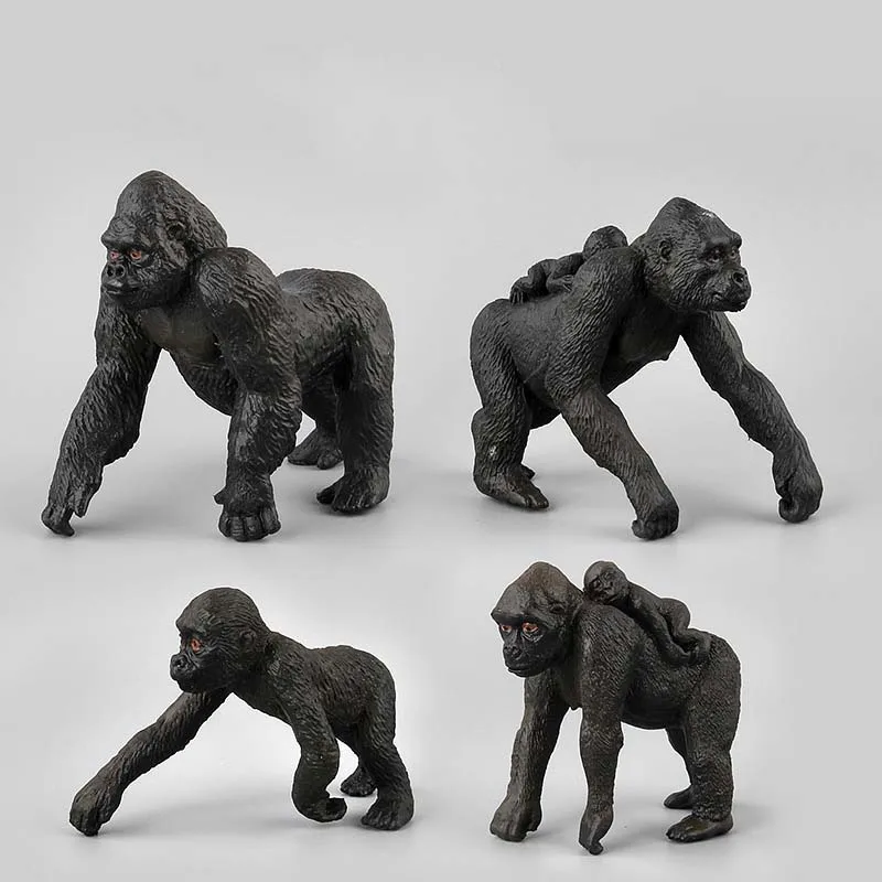 Милый Набор фигурок Chimpanzees модель обезьяны игрушки для детей мальчиков T Rex