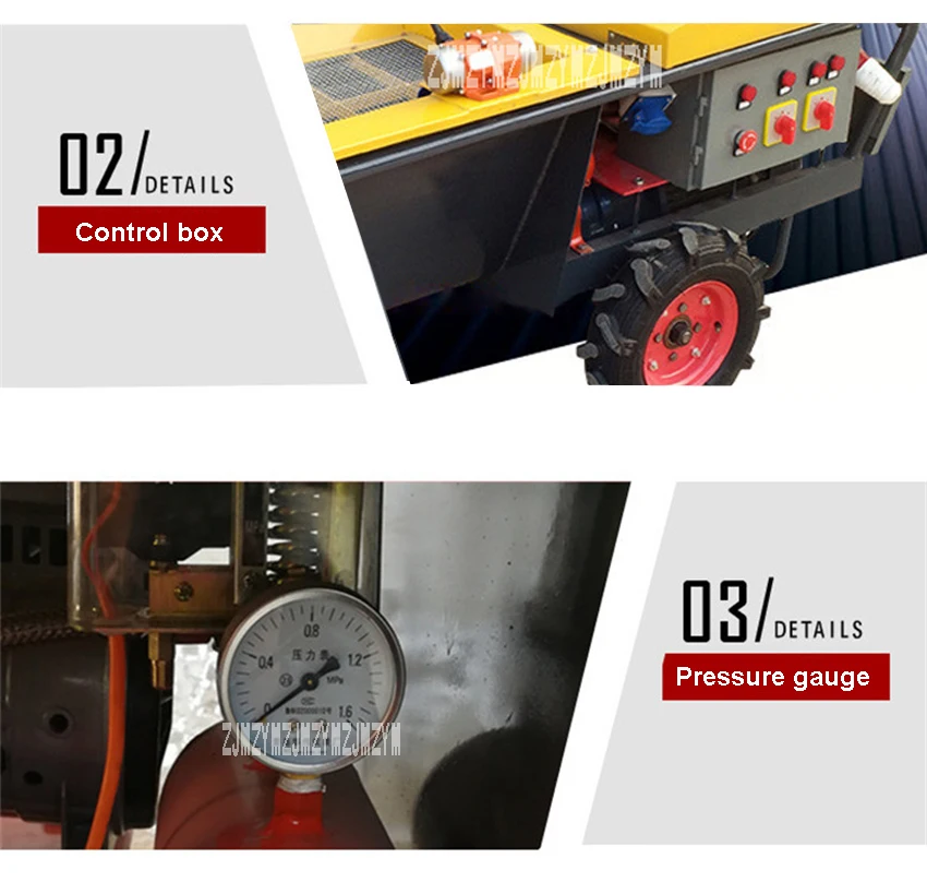 WS-T950 многофункциональная двухскоростная распыляющая машина Профессиональное распыляющее оборудование цементный раствор распыляющая машина 380V 7.5KW+ 3KW