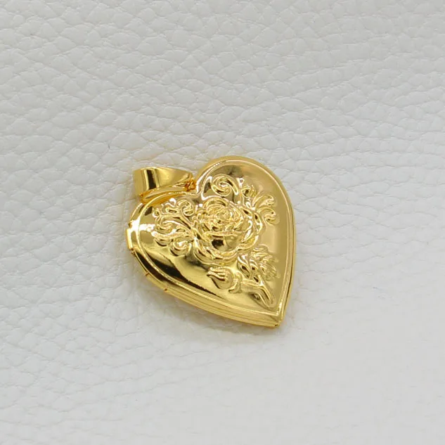 

Adixyn Photo Frame Memory Locket Pendant Necklace Gold Color Romantic Love Heart Flower Jewelry For Women Gift