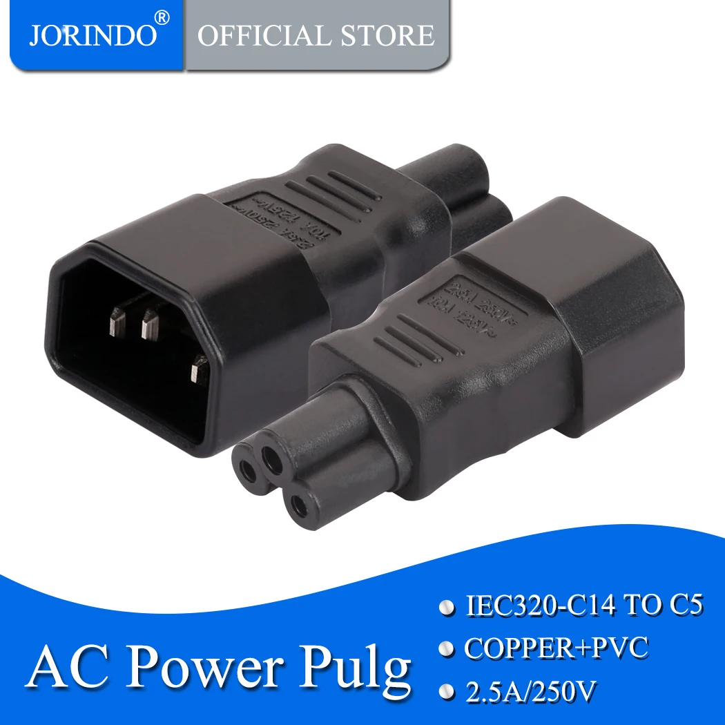 Адаптер переменного тока jorinto IEC 320 C14 в C5 штепсельная вилка стандартного