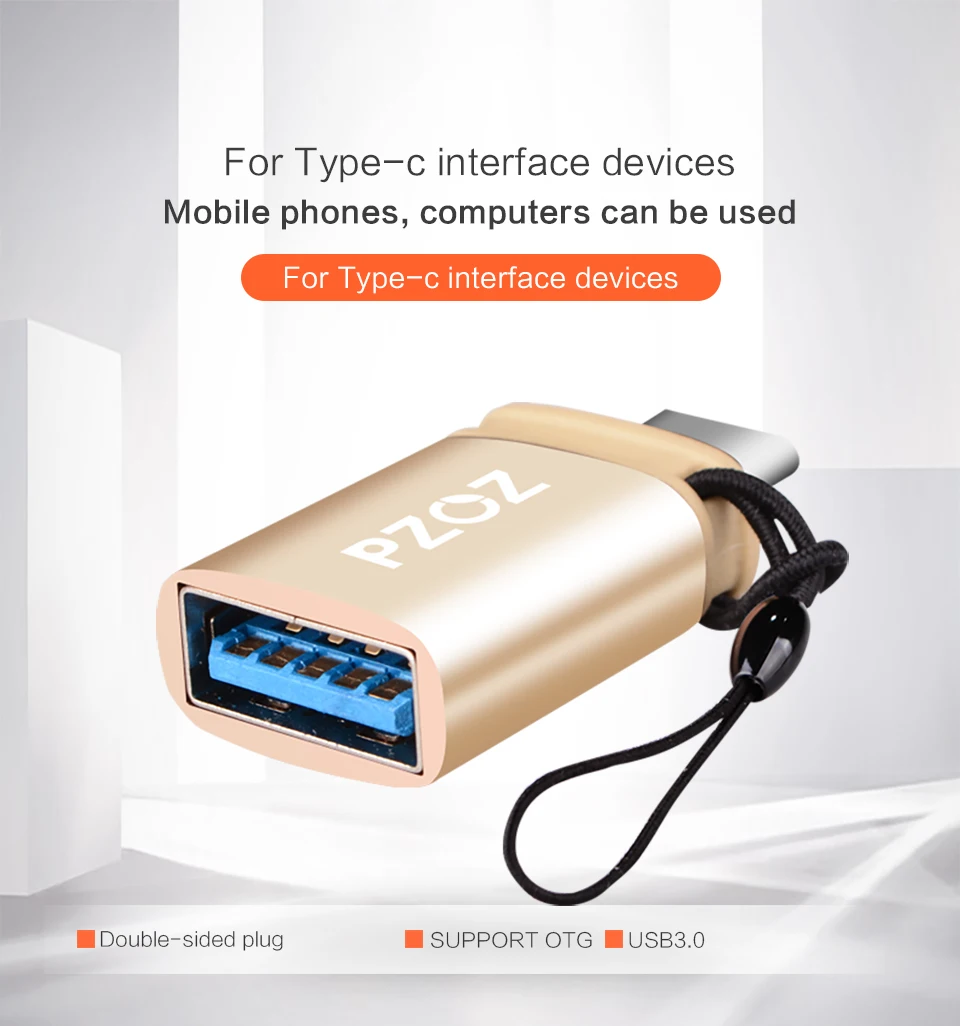 PZOZ адаптер типа otg-c 3,0 otg micro usb 3,0 зарядный преобразователь данных Тип c microusb Тип usbc для samsung one plus 6 android