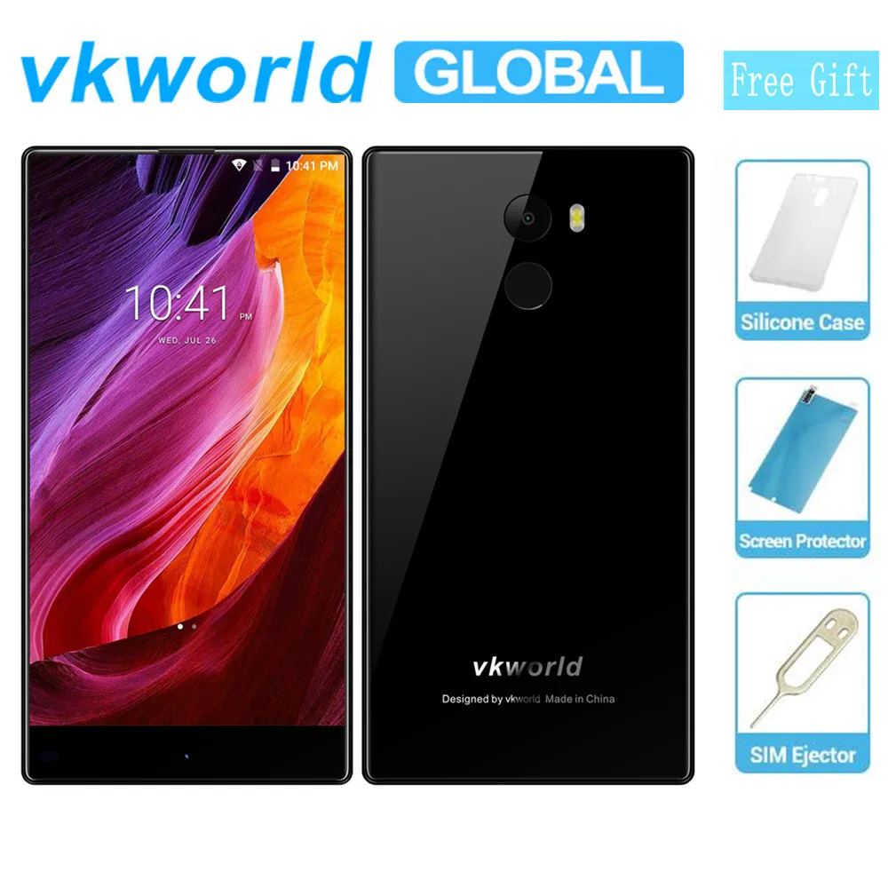 VKworld Mix Plus 4G мобильный телефон 5," полный экран 3 ГБ 32 ГБ Android7.0 MTK6737 13 МП+ 8 Мп отпечаток пальца 2850 мАч сотовые телефоны