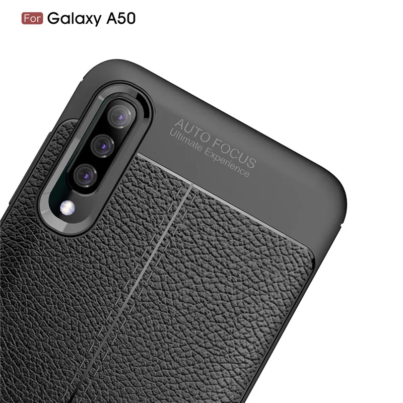 Для Samsung Galaxy A50 A10 A20 A30 A40 A60 A70 Роскошный чехол из мягкой кожи матовая задняя крышка