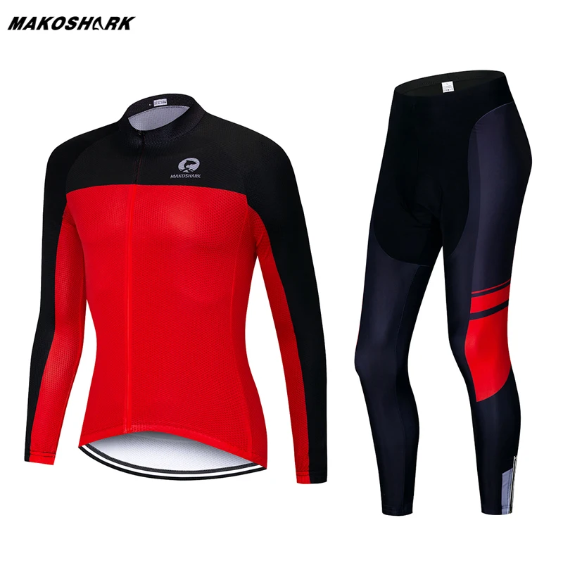 

Men Autumn High Quality Cycling Jersey Long Sleeve Set Cycling Kit MTB Cycling Clothing Set Sportswear Mountain Bike Wear