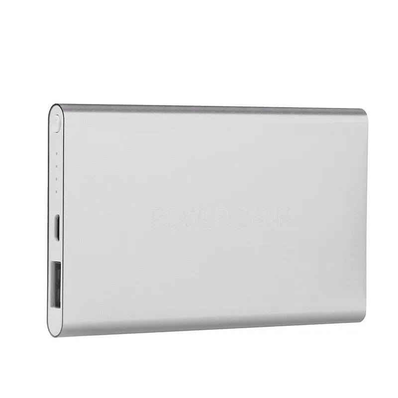 Silver Ультратонкий портативный usb-аккумулятор 10000 мАч для мобильного телефона, внешний аккумулятор для iPhone X, samsung, xiaomi, прочный - Color: Silver