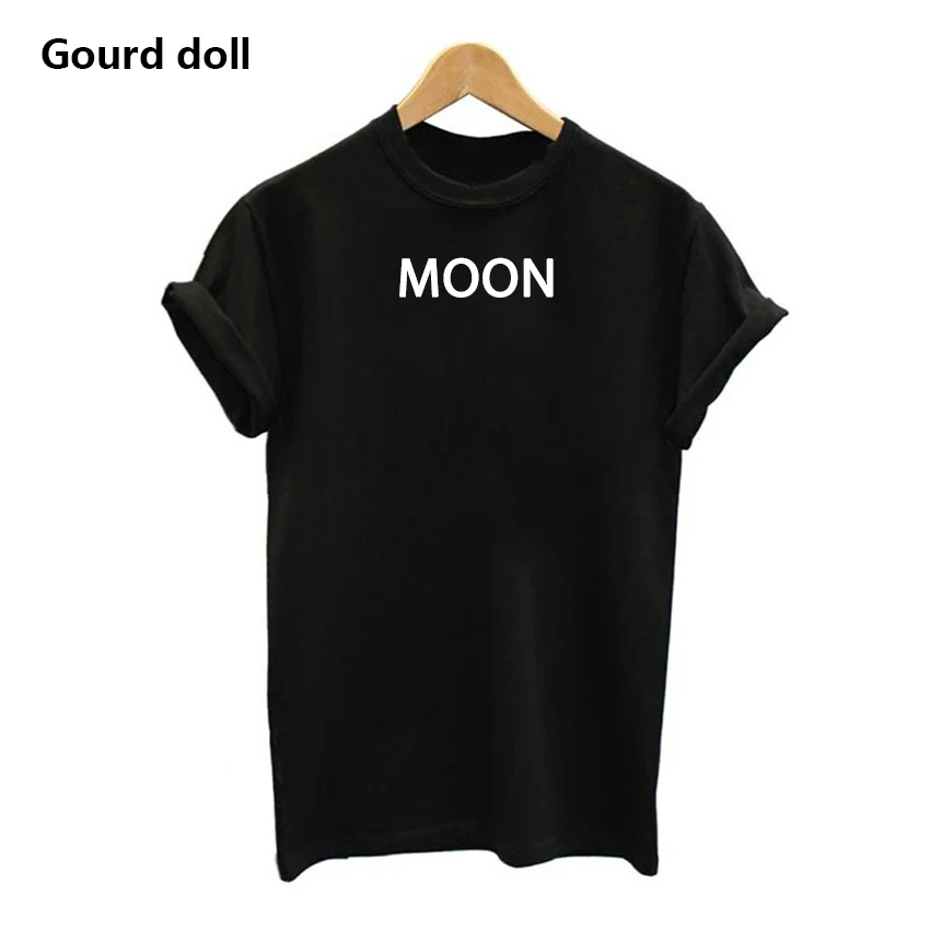 MOON NEW 2018 Harajuku футболка с круглым вырезом Женская летняя модная коротким рукавом