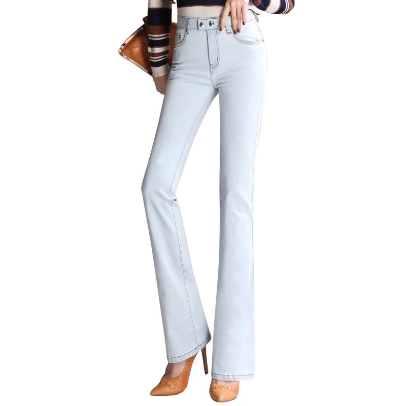 Джинсы женские свободные длинные с высокой талией большие размеры 33 32|jeans pants for