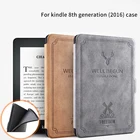 Чехол для amazon Kindle 8 поколения, 6 дюймов, электронная книга с рисунком оленя, искусственная кожа, откидная подставка, умный чехол, магнит, Авто Режим сна, пробуждение