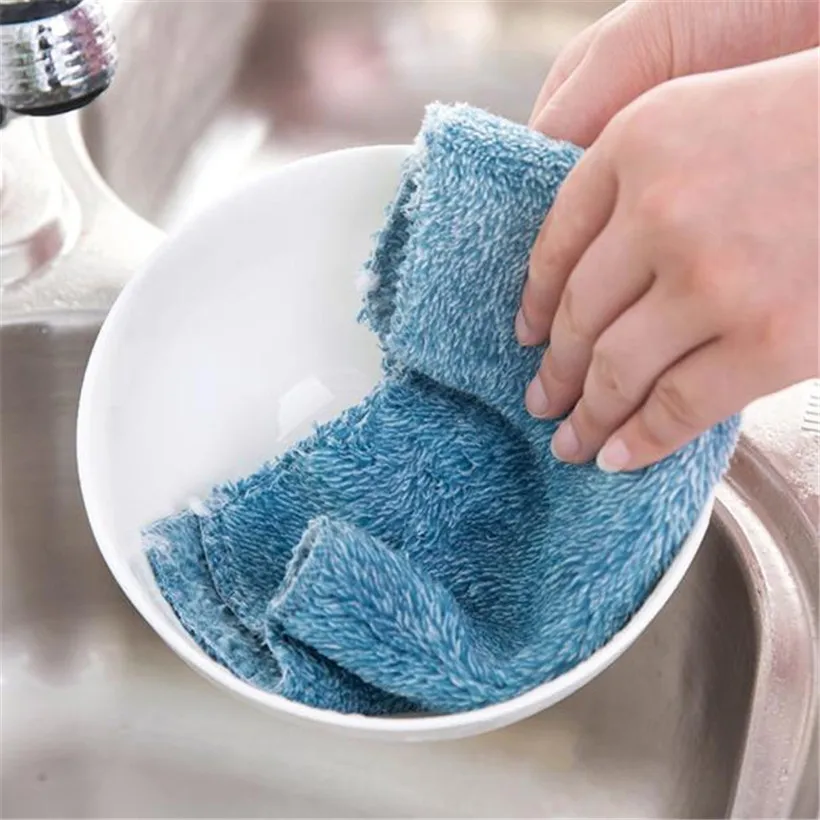 Практичное 2018 10 шт высокоэффективное анти жирое цветное блюдо ткань бамбуковое