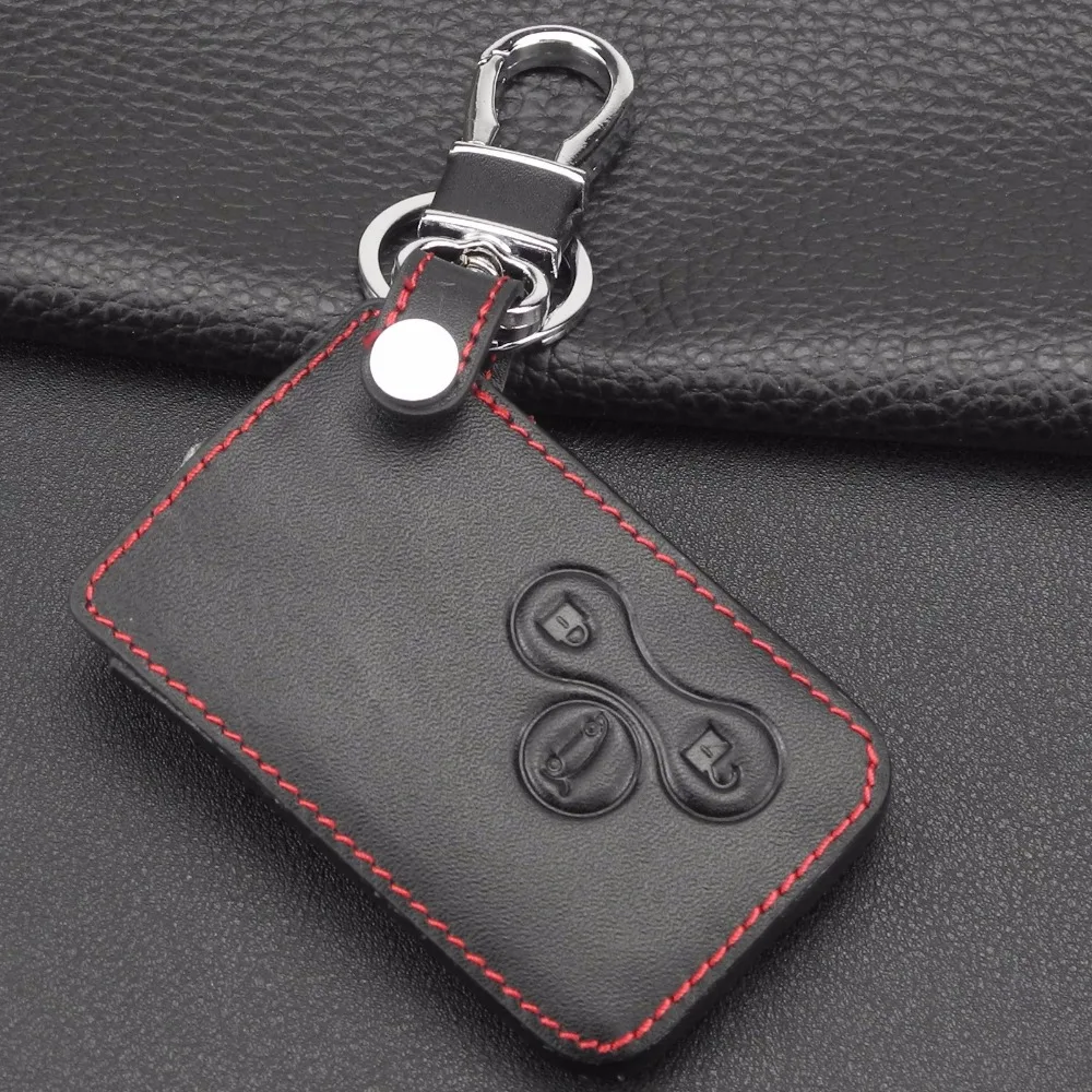jingyuqin 3 Buttons Leather Car Key Protection Case Cover For Renault Megane R.S. Scenic Card Shell Cover|car key case cover|key for carprotect |