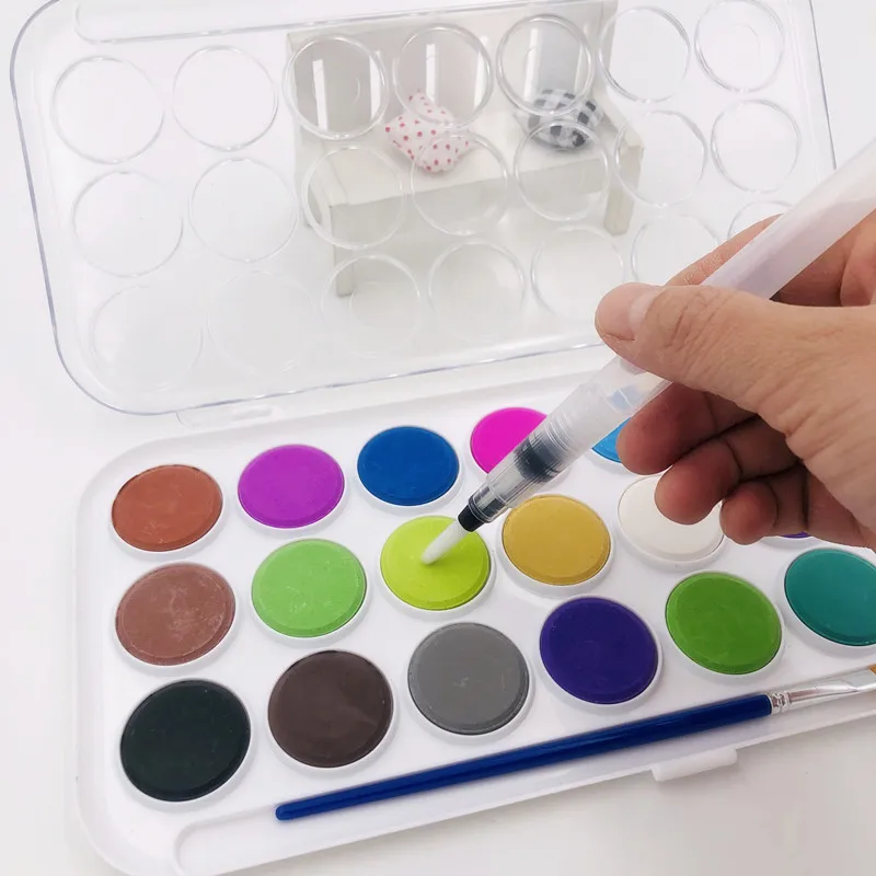 Превосходный Набор цветных кисточек с красками 21 цвет кисточкой для рисования