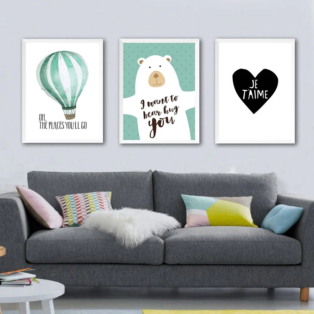 Настенный плакат в скандинавском стиле рисунок пива воздушного шара картина