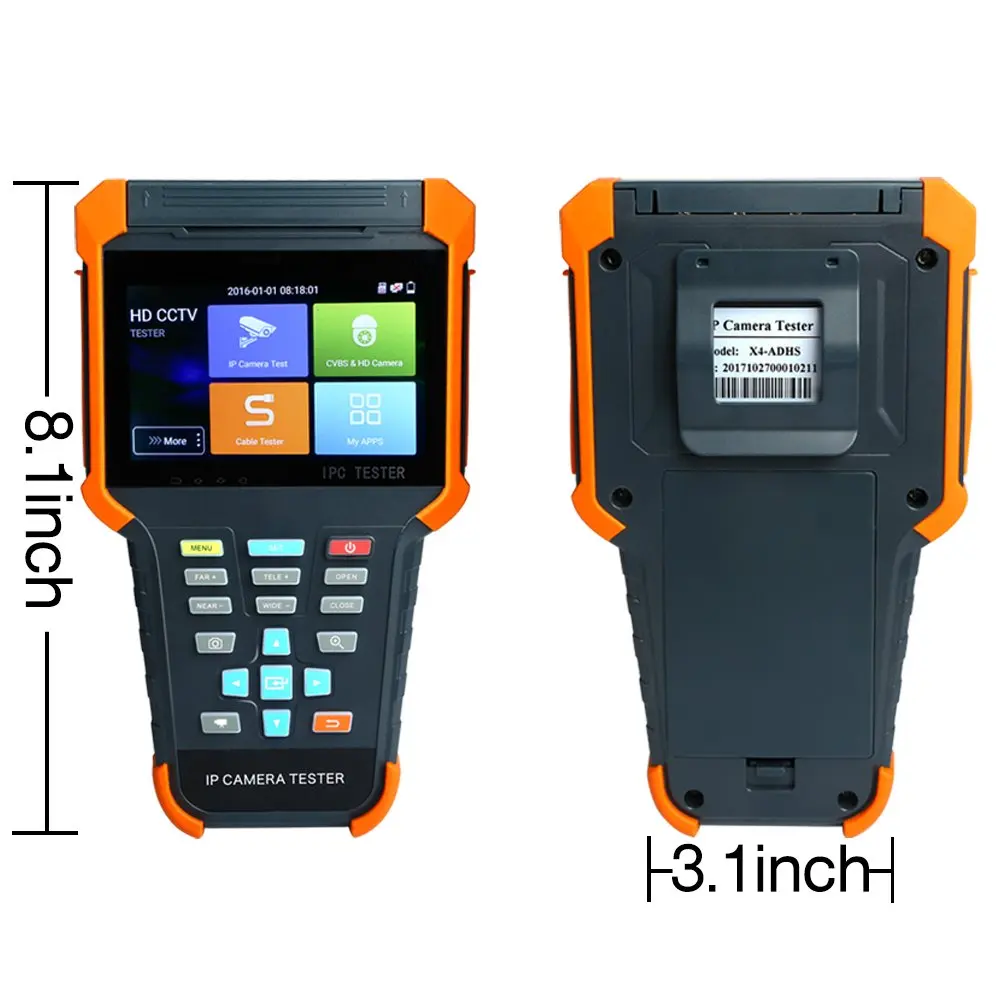 4 дюймовый тестер H.265 4K IP 8MP TVI CVI 5MP AHD 1080P EX SDI HD камера видеонаблюдения с поддержкой