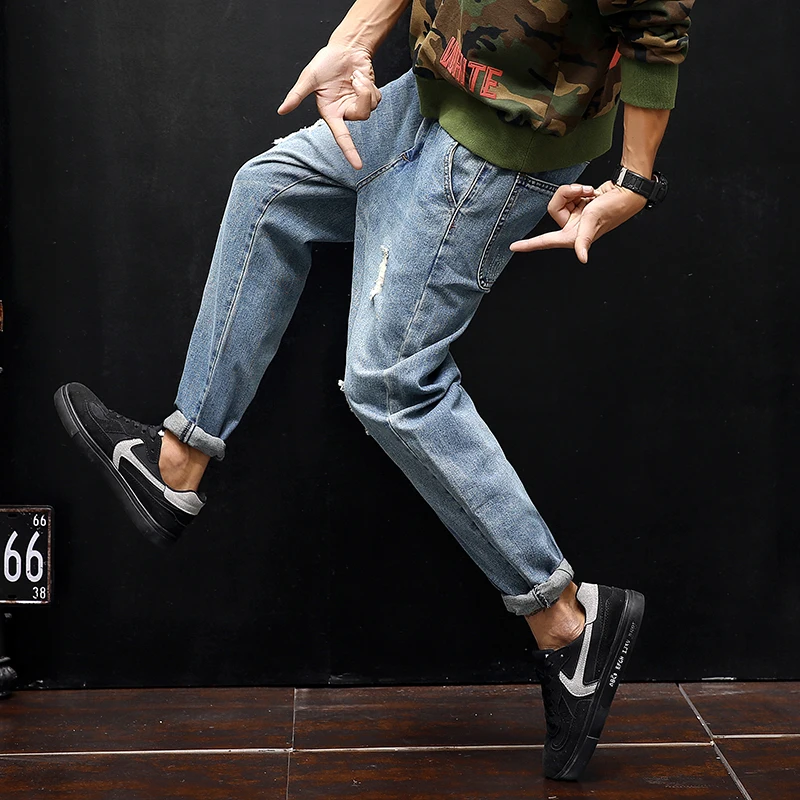 Новые мужские модные штаны мешковатые jeansQT6021-1-356 | Мужская одежда