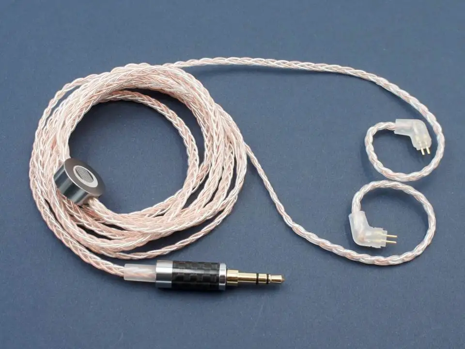 NS аудио 2Pin 0 78 мм IEM кабель 8 акций медь и посеребренная смешанный плетеный для