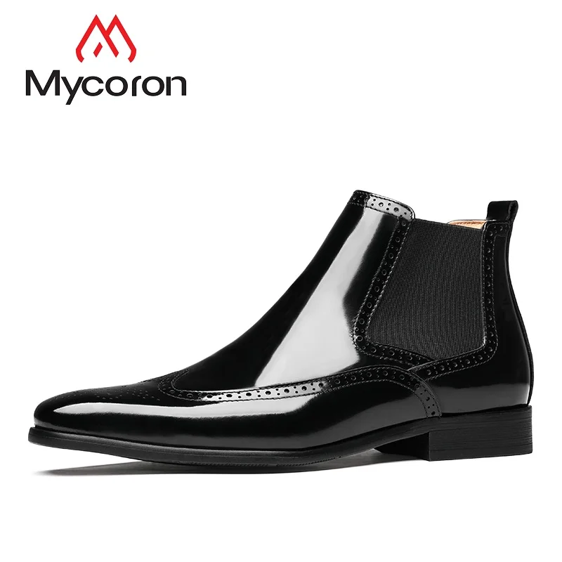 MYCORON 2019 удобные мужские модельные туфли из натуральной кожи роскошные брендовые