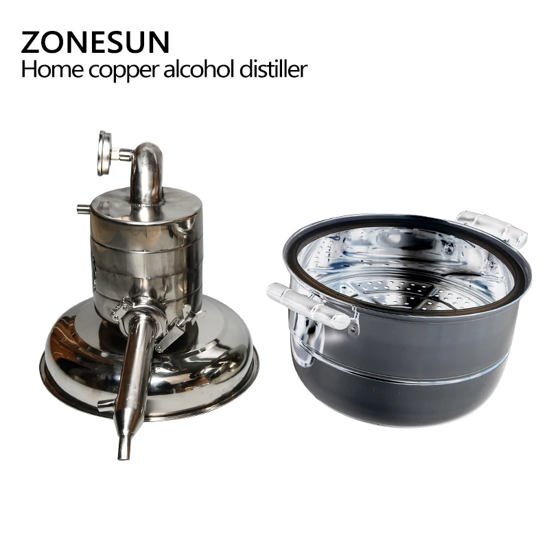 ZONESUN самодельный бойлер для дистилляции алкоголя из нержавеющей стали с лунным