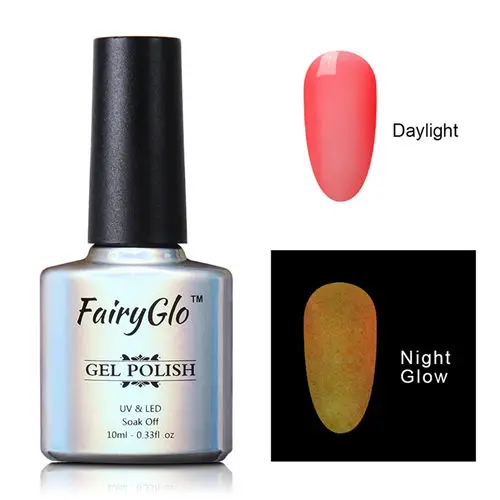 YGJ6714 FairyGlo 10 мл УФ-гель ночной светится в темноте флуоресцентный лак для ногтей замачиваемый Гель-лак Полупостоянный Светящийся лак - Цвет: YGJ6714