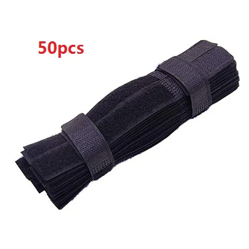 50pcs black Устройство для сматывания кабеля, 50 шт., органайзер для кабелей, управление, цветное зарядное устройство, держатель кабеля, шнур, управление, протектор, аксессуары для наушников - Цвет: 50pcs black