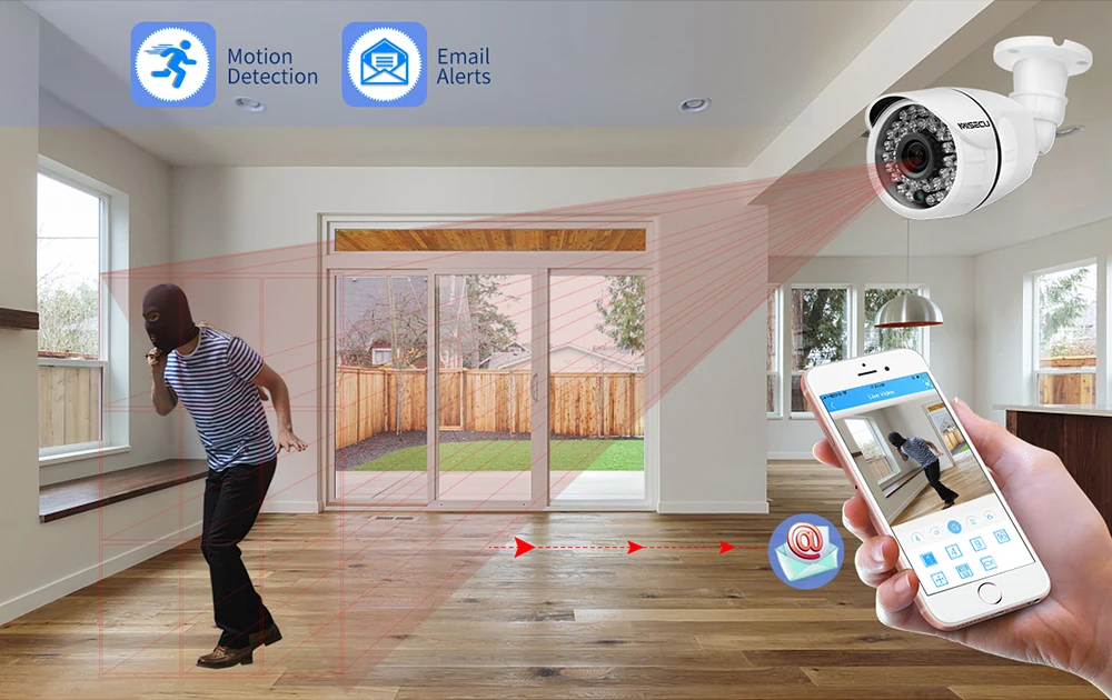 MISECU 1080P POE ip камера ONVIF H.265 CCTV 2.0mp водонепроницаемая IP66 наружная Домашняя