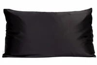 hot 2pc new queenstandard silk satin pillow case multiple colorsrectangle 4874 cmsilk bedding