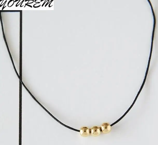 Крошечные бусы 0 5 см Золотые Чокеры ожерелья для женщин ювелирные изделия Прямая