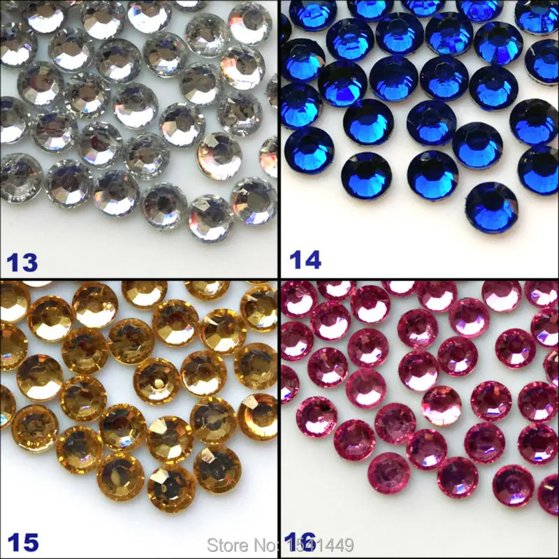 Сделай Сам дизайн ногтей 14 поверхность смолы имитация сверла горный хрусталь 3 мм