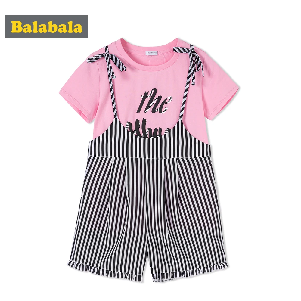 Balabala/комплект из 2 предметов для девочек футболка с короткими рукавами 100% хлопка