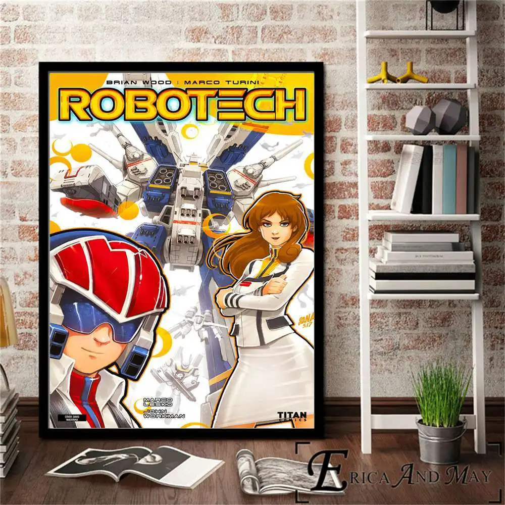 3 Robotech Аниме классический вопрос постер и принт холст настенная художественная живопись картины для гостиной украшение домашний Декор без рамки - Цвет: 3