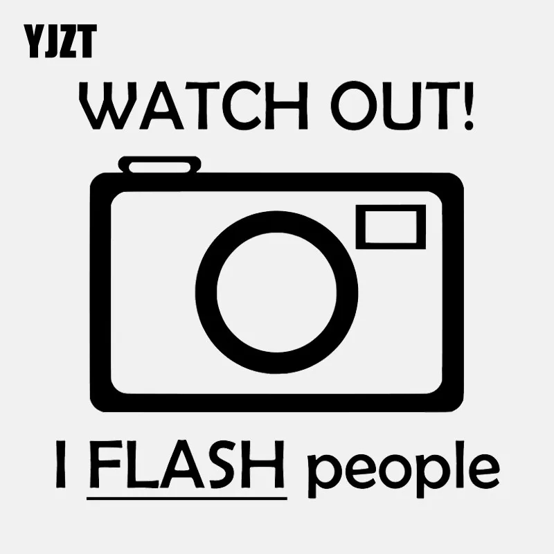 YJZT 14 5 см * 13 8 творческие часы I Flash People виниловые черные/серебряные автомобильные
