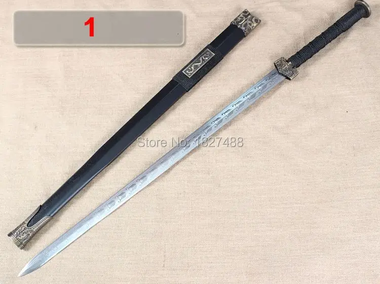 Резной марганца Сталь острые лезвия китайской династии Хань Полный Тан боевой
