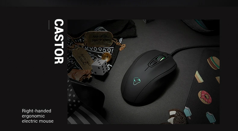 Mionix Кастор черный цвет Gemini эргономичный RGB светильник игровая мышь проводная мышь игровая мышь
