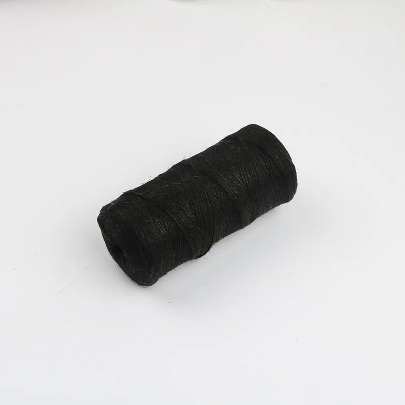 Black Hemp Rope 100 м(109 ярдов) натуральная пеньковая веревка DIY бирка подарочная упаковка цветные шнуры для украшения свадебной вечеринки художественные джутовые шпагаты из мешковины - Цвет: Black Hemp Rope