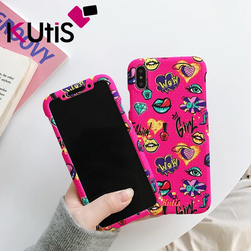 Для iphone XS max чехол 360 Защита передняя + задняя матовая крышка coque для 8plus 8 X 6 6Sp 7 7P