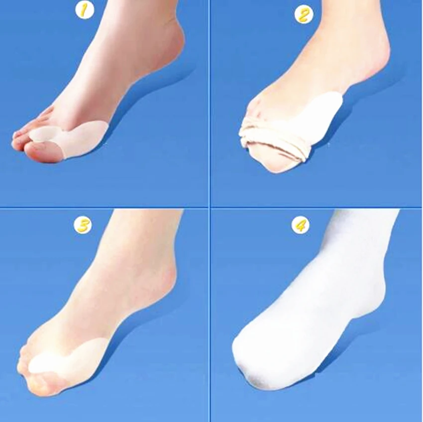 2 шт. силиконовый гель Bunion Splint большой палец сепаратор перекрытия распределитель