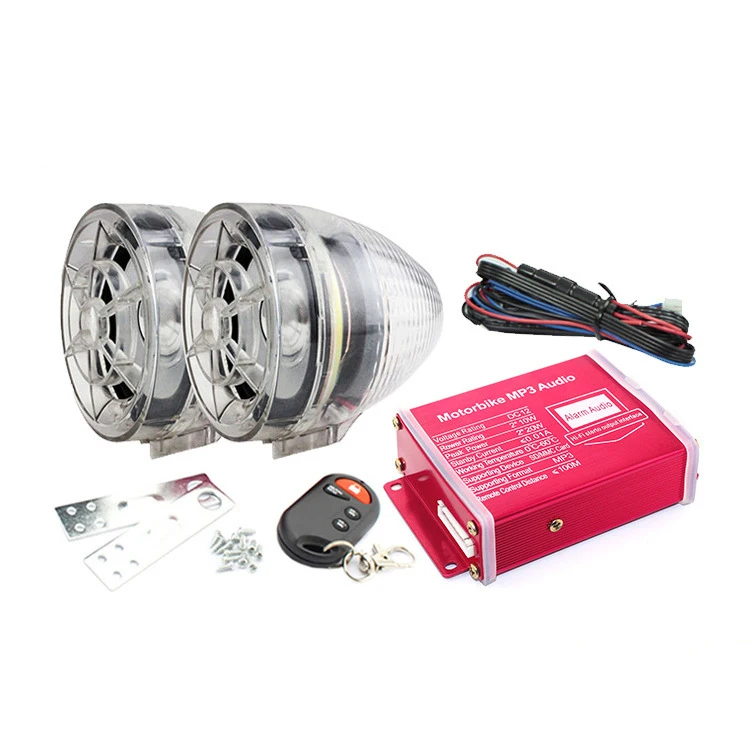 12 V мотоциклов аудио Динамик SD USB MP3 FM с хостом безопасность пульта дистанционного