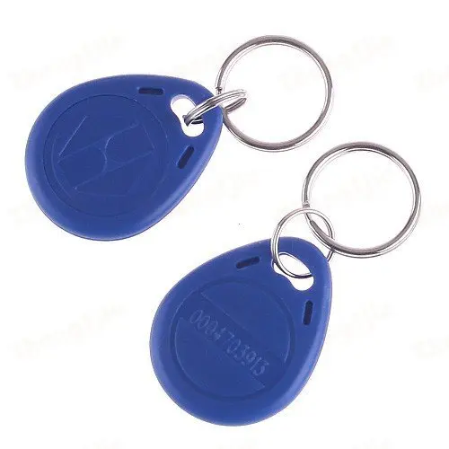 Близость EM4100 TK4100 125 кГц RFID ID карты жетон цепочка для ключей, брелок только для чтения цвет синий упаковка из 10 шт