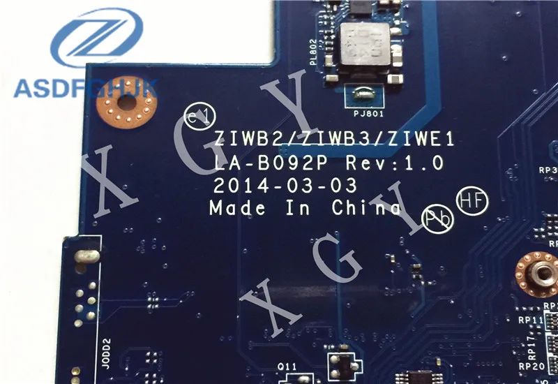Материнская плата для ноутбука Lenovo B50-70 материнская DDR3 с SR1EK i3-4005U Cpu Rev: 1 ZIWE1 ZIWB2 ZIWB3