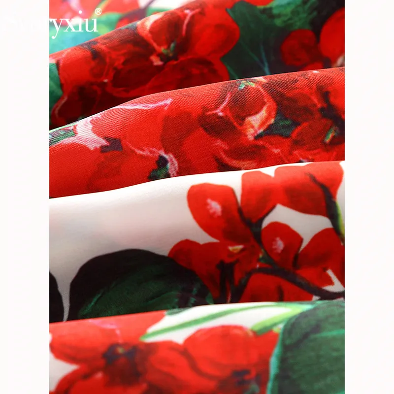 

Svoryxiu Elegant Runway Summer Maxi Dress Women's Bohemian Beach Vacation Flower Print Maxi Dress Custom Big Size Long Dresses