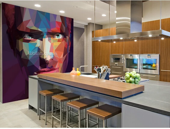 Custom abstract wallpaper Pop Art Portrait Abstract 3D photo mural for living room kitchen sofa background waterproof | Обустройство