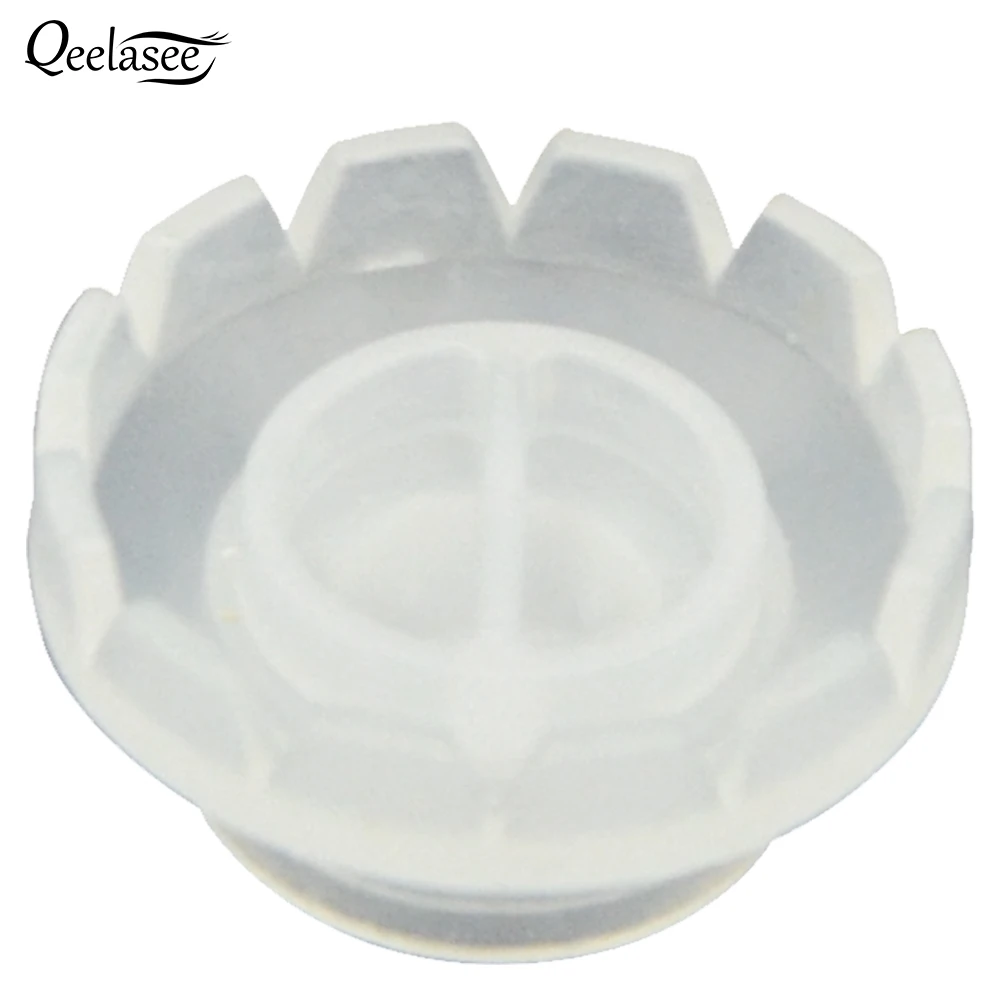Qeelasee 100pcs New Eyelash Glue Holder Quick Blossom Cup Ring for Extension Sun Flower Makeup Tools |