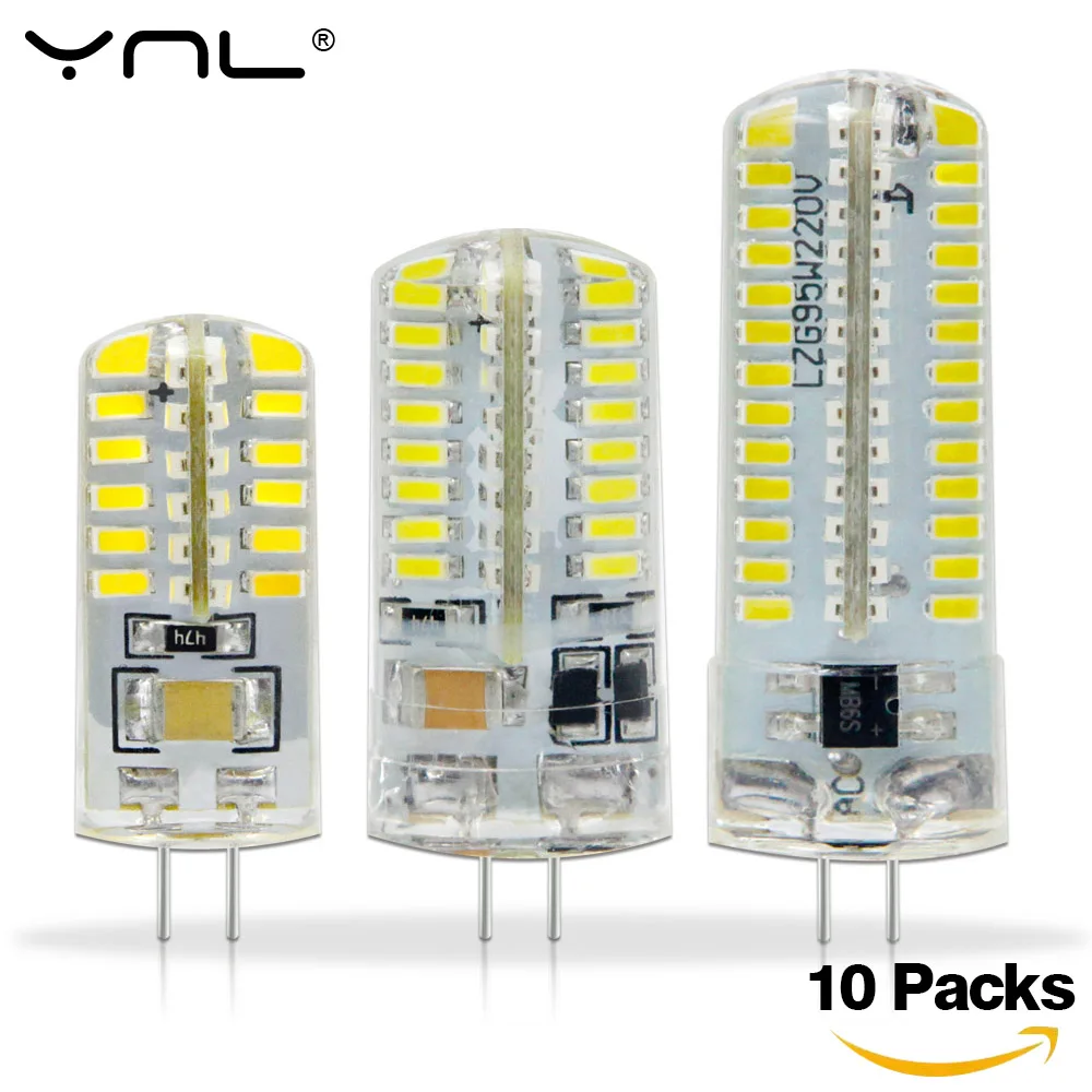 Лампада Светодиодная лампа G4 12V 220V SMD 2835 3014 5730 Ampoule Led угол Luz Bombillas led прожектора