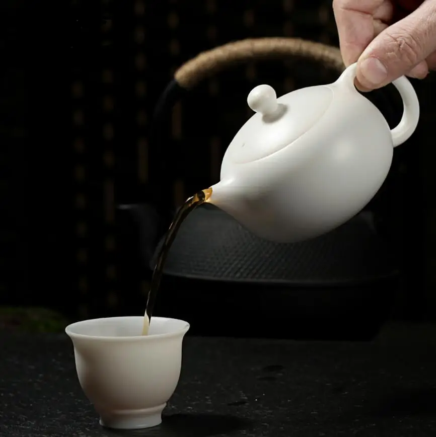 190 мл бутик белый фарфоровый чайник креативный Suet Jade Xi Shi горшок китайский