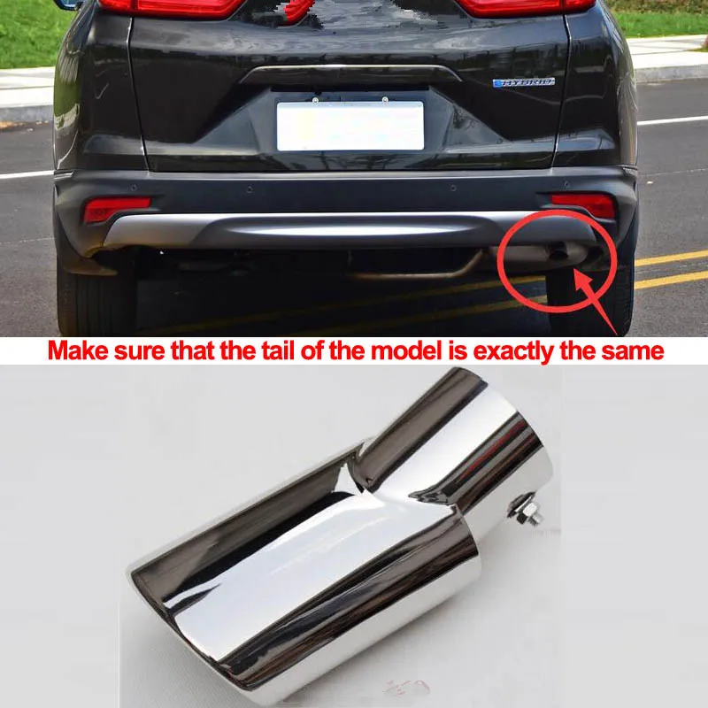 

Fit For Honda CRV CR-V 2017-2018 2.0L Stainless Steel 1pc Rear Exhaust Muffler Tip End Pipe Car Styling Accessories