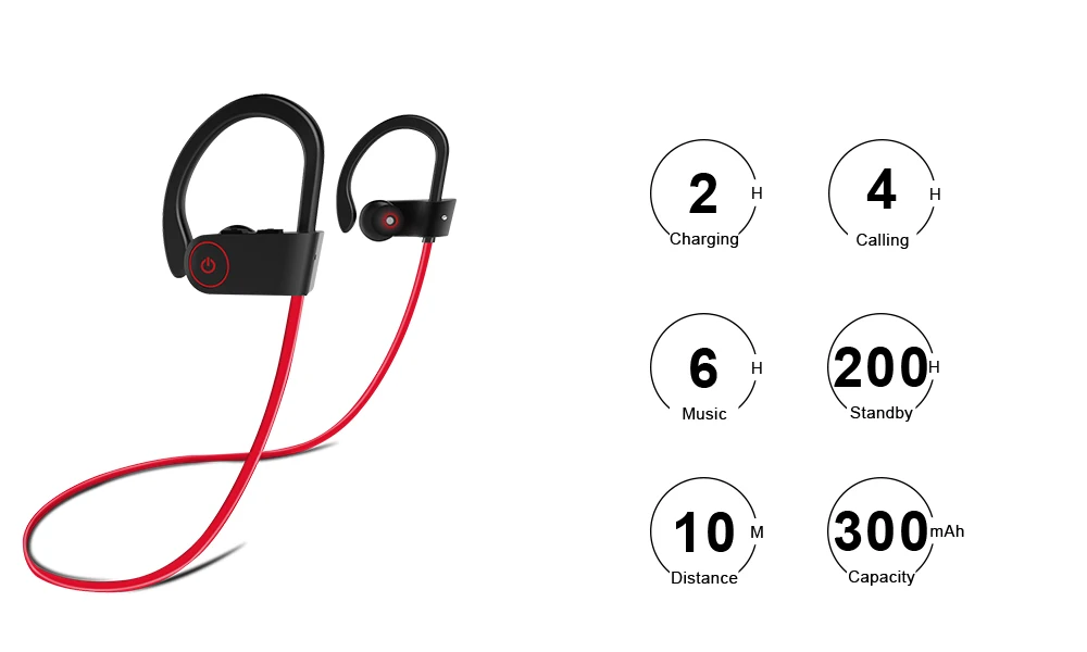 Bluetooth наушники с микрофоном Bluetooth наушники для телефона водонепроницаемые беспроводные наушники спортивные басы для Xiaomi samsung