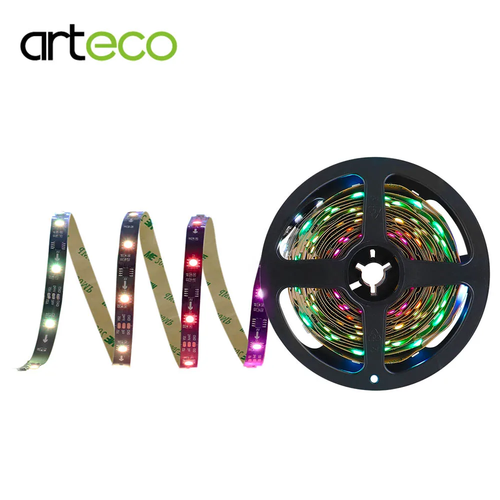 WS2811 LED Strip 30 LEDs RGB SMD5050 Individually Addressable 12V Light Dream Color Ribbon Lamp 1M 2M 3M 4M 5M IP30 | Лампы и