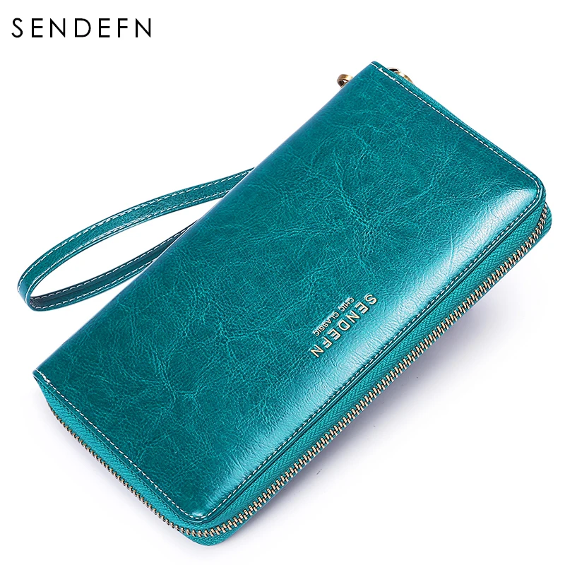 Sendefn новые кошельки для телефона женские кожаный брендовый Ретро Дамский