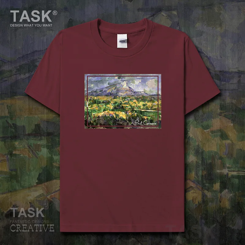 

World famous painting series t-shirt Paul Cezanne new art painting Short sleeve clothes cotton summer casual Harajuku Streetwear