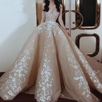 elegant evening dresses ball gown sweetheart tulle lace backless islamic dubai kaftan saudi arabic long evening gown prom