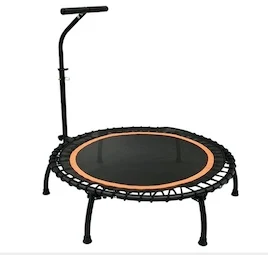 round black 40 дюймовый стальной спортивный батут для взрослых и детей с регулируемой ручкой - Цвет: round black